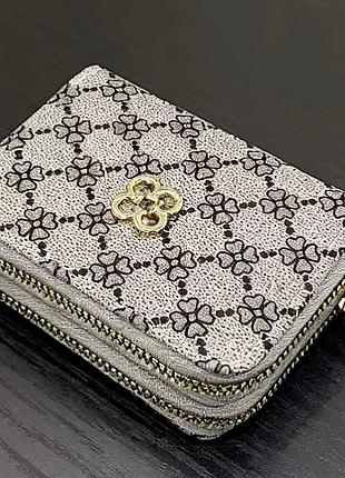 Гаманець жіночий (світло-сірий) маленький з монетницею у преміум сегменті
