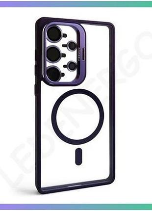 Чехол magsafe для samsung galaxy s25 ultra/s938 2025 с подставкой и защитой для камеры фиолетовый sku_ sku_stcom_2710000318866