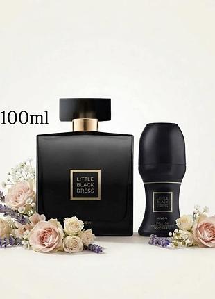 Набір little black dress, набір жіночий, аромат 100 ml, та кульковий дезодорант avon