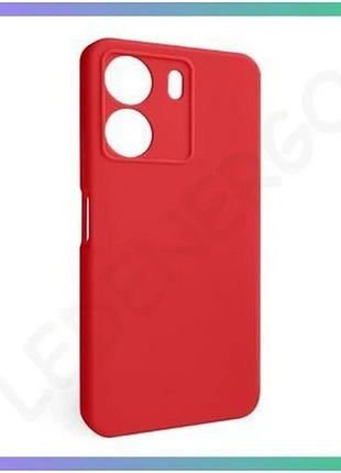 Силиконовый чехол для xiaomi redmi 13c 4g красный накладка для смартфона закрытая камера без логотипа sku_stcom_2710000291213