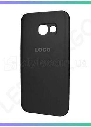 Силіконовий чохол для samsung galaxy a7/a720 2017 чорний накладка з логотипом для смартфона sku_271000 sku_stcom_2710000131229