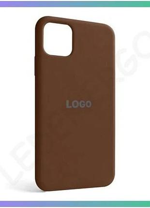 Чехол full silicone case для apple iphone 11 pro max коричневый силиконовый чехол-накладка с логотипом sku_stcom_2710000312789