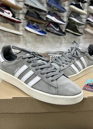 Чоловічі кеди adidas campus 00s сірі замшеві оригінал класичні повсякденні кросівки в ретро-скейтбордичному стилі бу 42-42.5 р трендові стильні якісні