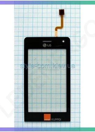 Тачскрин для lg ku990 kg990 черный сенсор high quality для замены дисплея телефона sku_stcom_270109170 sku_2701091700005