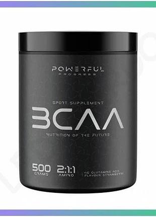 Аминокислота bcaa powerful progress 2:1:1 500 грамм клубника для набора мышечной массы и восстановлени sku_fitsh_cn3211-3