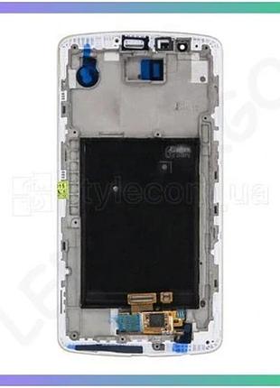 Дисплей lcd для lg optimus g3 d855 d858 d859 с сенсорным экраном и рамкой белый оригинальный качество sku_2701823100004