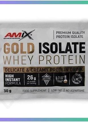 Протеїн amix gold whey protein isolate 30 грамів шоколад для набору м'язової маси та відновлення sku_fitsh_cn10090-6