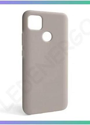 Силіконовий чохол для xiaomi redmi 9c сірий накладка без логотипу відкрита камера закритий низ для сма sku_stcom_2710000242635