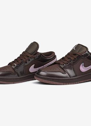 Jordan 1 low valentine's day chocolate brown pink 4