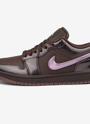 Jordan 1 low valentine's day chocolate brown pink 5