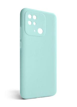 Чехол full silicone case для xiaomi redmi 10c бирюзовый силиконовая накладка без логотипа sku_stcom_2710000241973