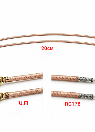 Антенный переходник u.fl ipx ipex – пайка, длина 20 см, кабель rg178