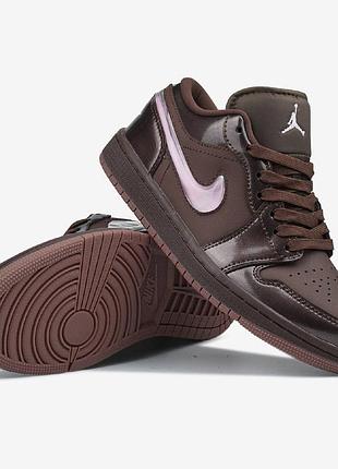 Jordan 1 low valentine's day chocolate brown pink