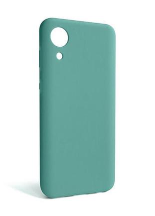 Чехол силиконовый для samsung galaxy a03 core/a032 2021 бирюзовый накладка без логотипа закрита камера sku_stcom_2710000238713