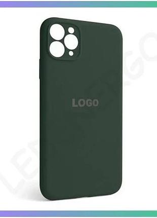 Чехол full silicone case для apple iphone 11 pro max зеленый силиконовый чехол с закрытой камерой sku_ sku_stcom_2710000244509