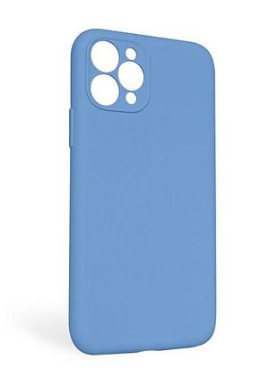 Чехол силиконовый для apple iphone 11 pro max голубой закрытая камера без логотипа накладка для смартф sku_stcom_2710000254508