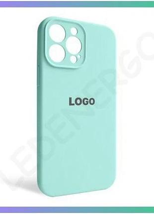 Силиконовый чехол для apple iphone 13 pro max новый с закрытой камерой бирюзовый чехол-накладка sku_27 sku_stcom_2710000245629