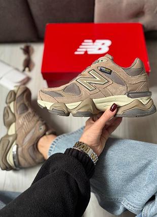 New balance 9060 brown cordura (термо) | коричневі термо кросівки cordura | 37–45