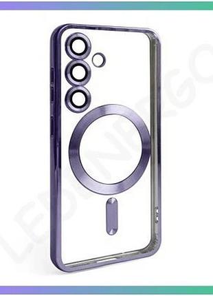 Чохол magsafe для samsung galaxy s24 s25 фіолетовий чохол-накладка з закритою камерою для смартфона sk sku_stcom_2710000309222