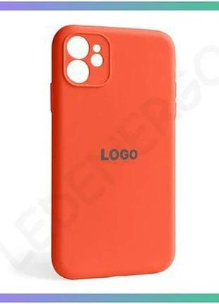 Чехол full silicone case для apple iphone 11 апельсиновый закритая камера силиконовая накладка sku_271 sku_stcom_2710000233602