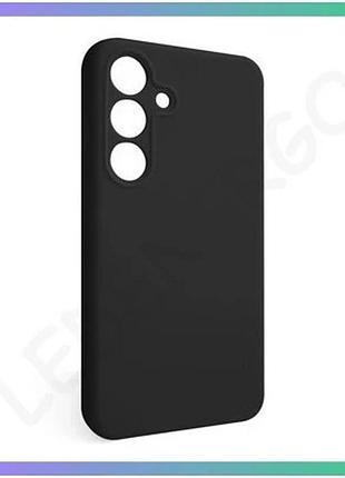 Силиконовый чехол для samsung galaxy s24 plus черный накладка с закрытой камерой без логотипа sku_2710 sku_stcom_2710000296096