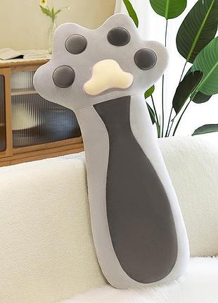 Игрушка лапка котика серая 95см