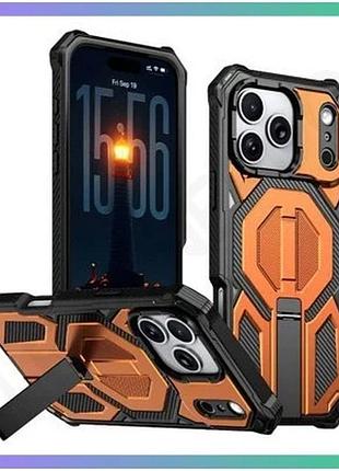 Чехол magsafe armor case для apple iphone 17 pro max с подставкой оранжевый для смартфона защитный чех sku_stcom_2710000349846
