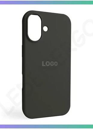 Чехол силиконовый для apple iphone 17 оливковый накладка с логотипом открытая камера закрытый низ sku_ sku_stcom_2710000333982