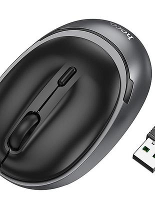 Маніпулятор миша hoco nuevo dual-mode business wireless mouse black metal gray ( )