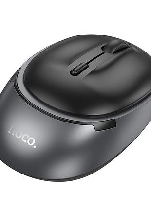 Маніпулятор миша hoco nuevo dual-mode business wireless mouse black metal gray ( ) 3