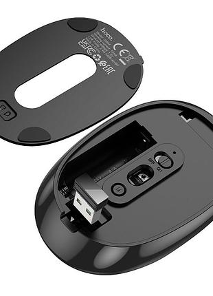 Маніпулятор миша hoco nuevo dual-mode business wireless mouse black metal gray ( ) 5