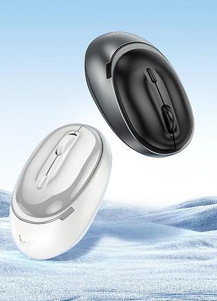 Маніпулятор миша hoco nuevo dual-mode business wireless mouse black metal gray ( ) 7