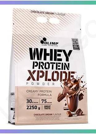 Сывороточный протеин olimp sport nutrition whey protein xplode 2,25 кг шоколадный для набора мышечной sku_fitsh_cn20375-3