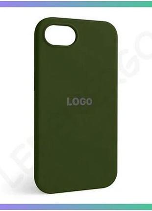 Чехол full silicone case для apple iphone 16e армейский зеленый силиконовая накладка с открытой камеро sku_stcom_2710000325253