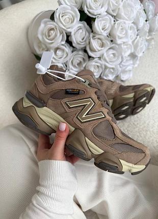 Замшеві кросівки new balance 9060 brown cordura + термо