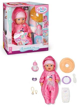 Кукла baby born серии "click & play" – зимый стиль эммы (43 см, с аксесс.)