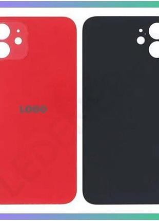 Задняя крышка для apple iphone 12 красная с большим вырезом под камеру оригинальное качество sku_stcom sku_2710000300496