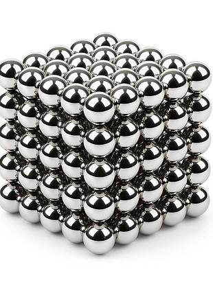 Магнитный конструктор с металлическими шариками нео neocube silver, магнитная головоломка неокуб 216 tj-98