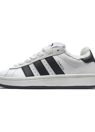 Кросівки adidas campus fur white black 🤍🖤