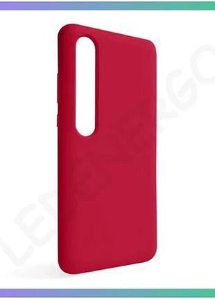 Силіконовий чохол для xiaomi mi 10 червоний чохол-накладка для смартфона без логотипу відкритий низ sk sku_stcom_2710000251675