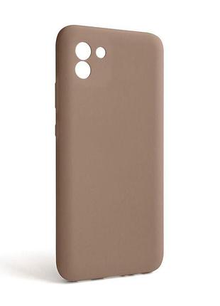 Чохол силіконовий для samsung galaxy a03/a035 2021 бежевий накладка без логотипу захист для смартфона sku_stcom_2710000238577