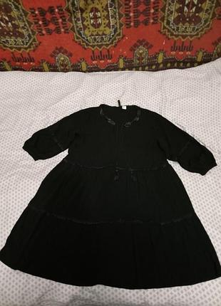 Женское ярусное летнее платье мини, divided h&amp;m, оригинал, р. l