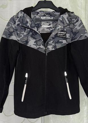 Демисезонная софтшелл softshell куртка на мальчика northville 10-11 лет (140-146 см)
