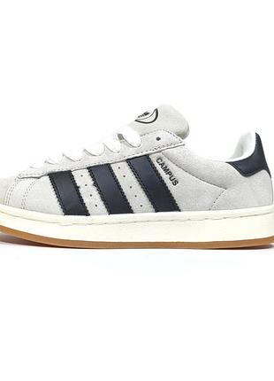 Кросівки adidas campus fur beige black gum🤍