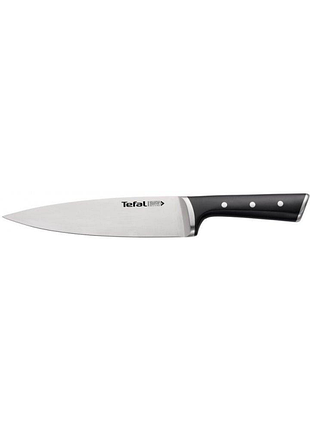 Кухонный нож поварской tefal ice force, длина лезвия 20 см, нерж.сталь