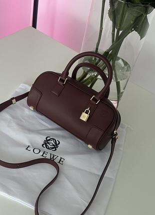 Сумка amazona 23 cropped bag in nappa calfskin burgundy