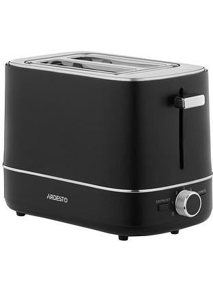 Тостер ardesto t-f420b, 800вт, пластик, 2 слота, черный