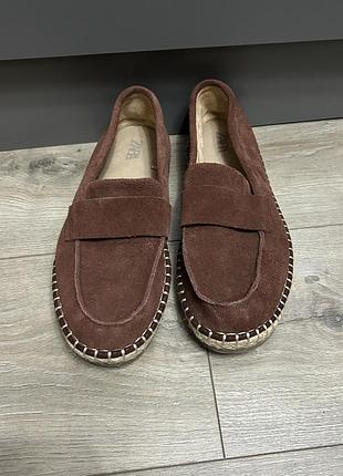 Шкіряні еспадрільї zara 2