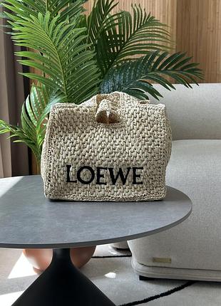 Сумка medium font tote in raffia 7