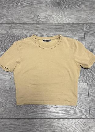 Топ жіночий zara бежевий базовий s